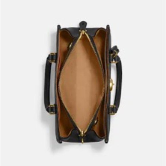 COACH: Brooke Carryall 28 in Brass/Black - Picture 3 of 9